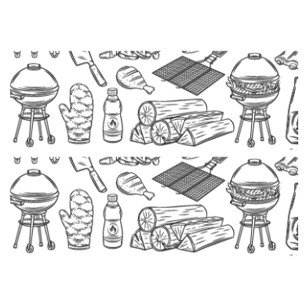 Ριζόχαρτο Τυπωμένο Grill Meat - 1 Χρώμα 25x35cm 10kg