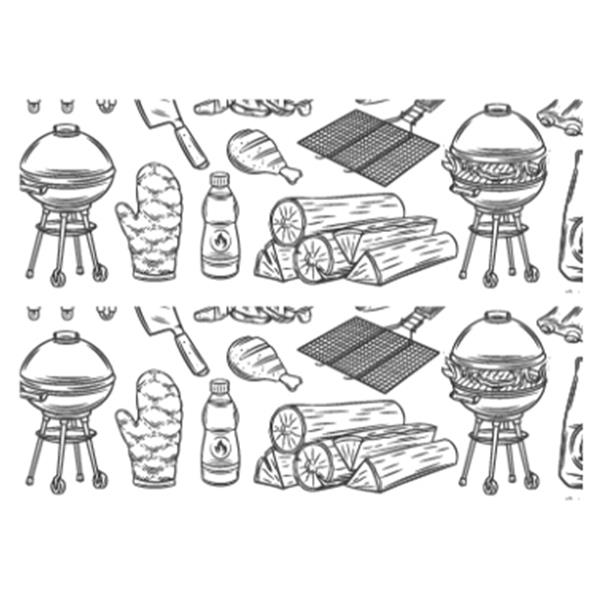 Ριζόχαρτο Τυπωμένο Grill Meat 1 Χρώμα 20x30cm 10kg