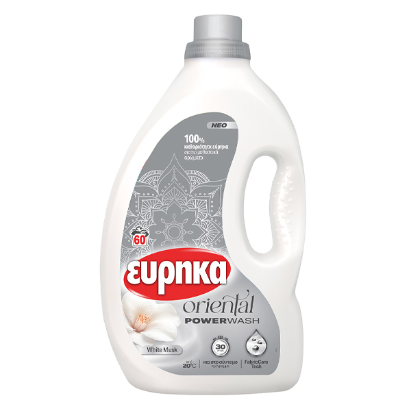 ΕΥΡΗΚΑ Oriental Powerwash Υγρό Απορρυπαντικό 60μεζ. (2,4lt) - White Musk