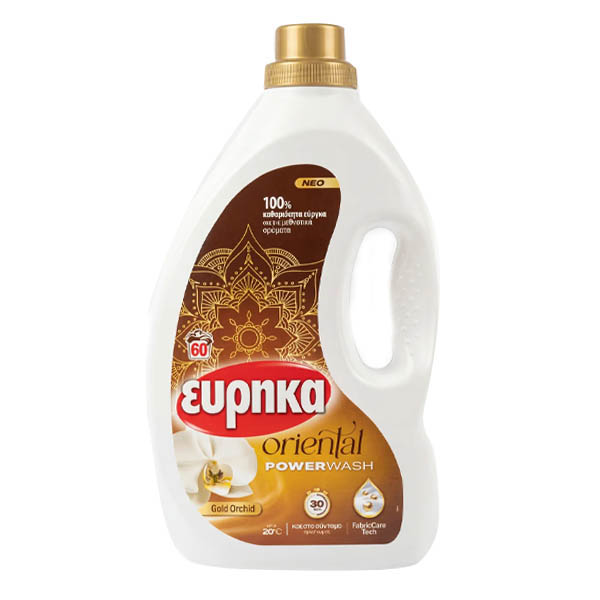 ΕΥΡΗΚΑ Oriental Powerwash Υγρό Απορρυπαντικό 60μεζ. (2,4lt) - Gold Orchid