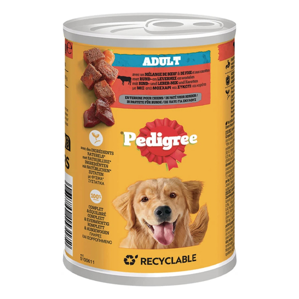 Pedigree Σκυλοτροφή Πατέ 400gr (Μοσχάρι & Συκώτι & Καρότα)