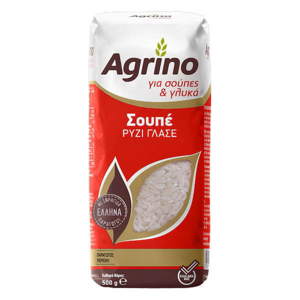 Agrino Ρύζι 500gr - Γλασέ Σουπέ ΟΓΠ Ελληνικό