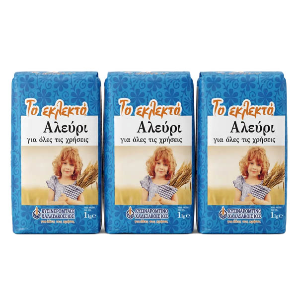 Το Εκλεκτό Αλεύρι ΓΟΧ 3x1kg Οικογενειακή Συσκευασία