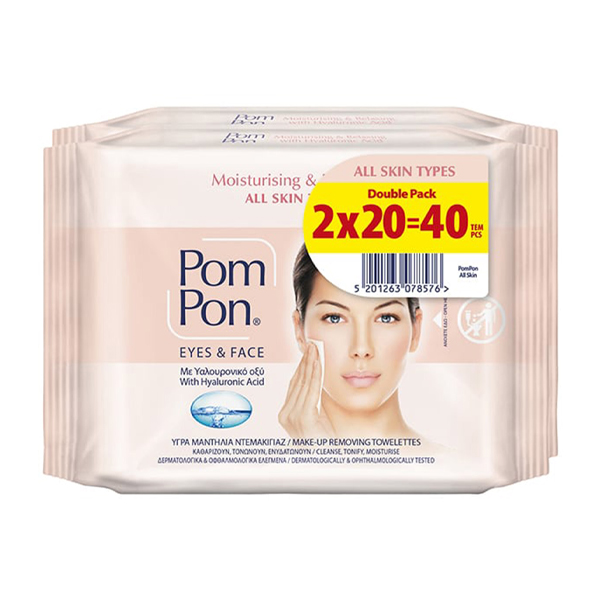 Pom Pon Eyes & Face Μαντηλάκια 40τεμ.