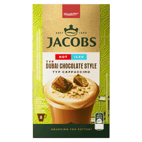 Jacobs Sticks Iced Cappuccino (8τεμ.x15gr.) - Dubai Chocolate