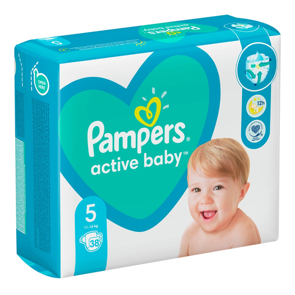 Pampers Πάνες Active Baby No5 38τεμ. 11-16kg