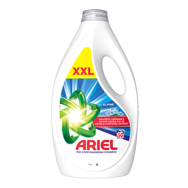 Ariel Υγρό Πλυντηρίου Ρούχων 50μεζ. (2,25lt) - Alpine