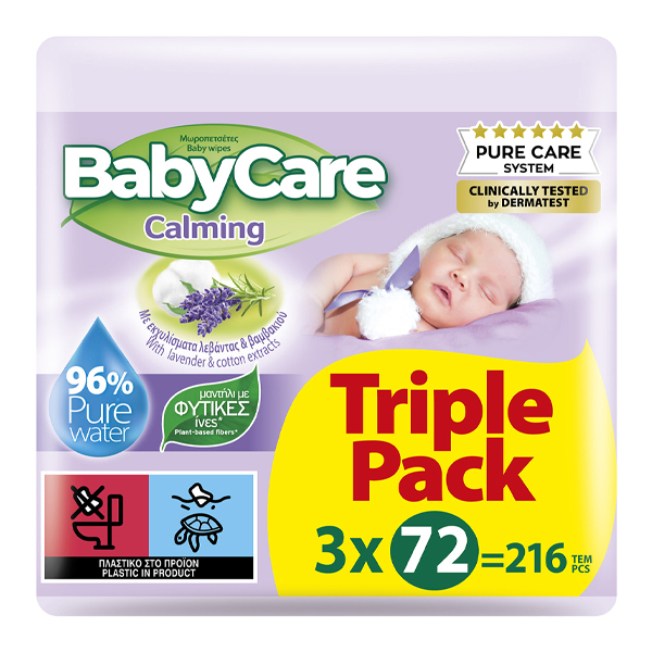 Babycare Μωρομάντηλα 3x72τεμ. (Calming)