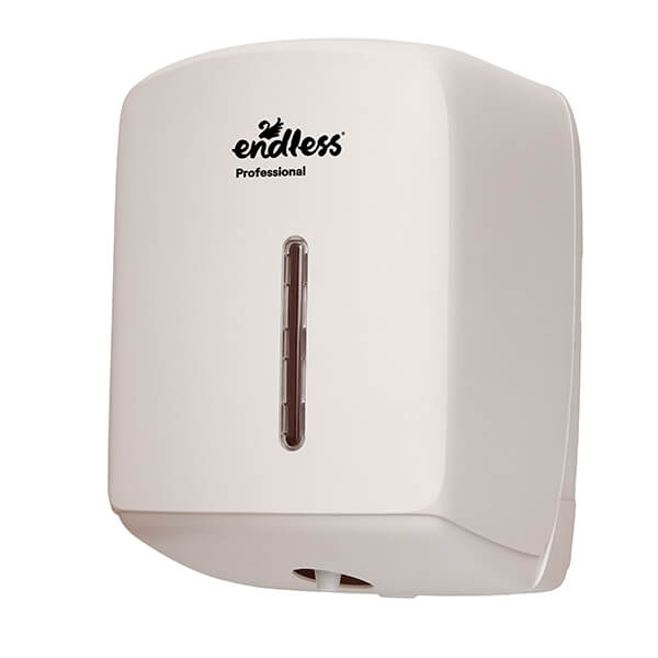 Endless Συσκευή Χειροπετσέτας Centerfeed Maxi Λευκή 1τεμ + Adaptor Perforated Paper AGR23000