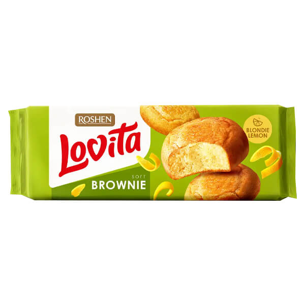 Roshen Lovita Blondie Brownie Cookies 152gr (Λεμόνι)