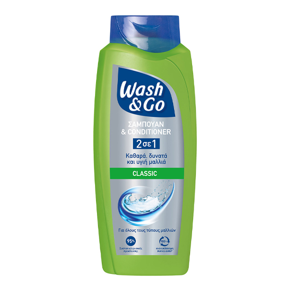 Wash & Go Shampoo 650ml - 2 in 1 Classic