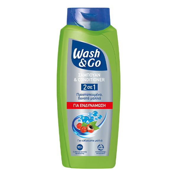 Wash & Go Shampoo 650ml - 2 in 1 Fortifying