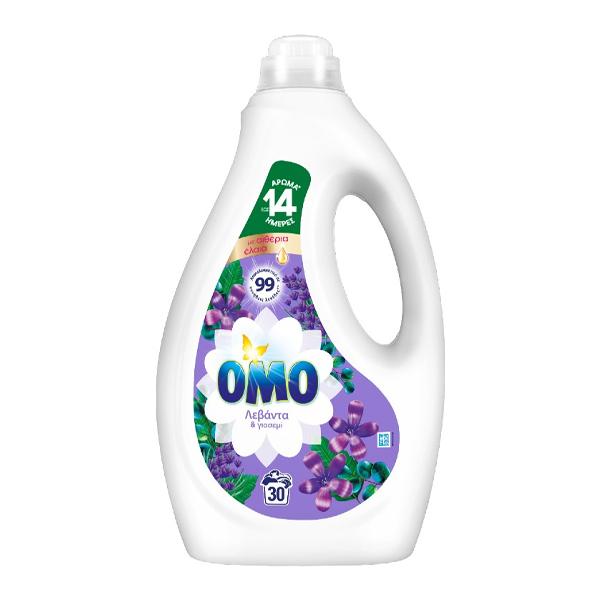 OMO Υγρό Πλυντηρίου 30μεζ. 1,5lt - Λεβάντα