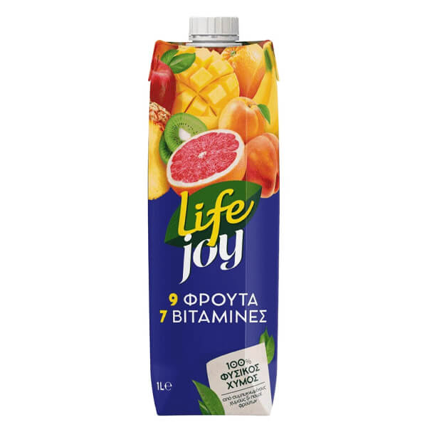 Life Joy Χυμός 100% 1lt (9 Φρούτα)