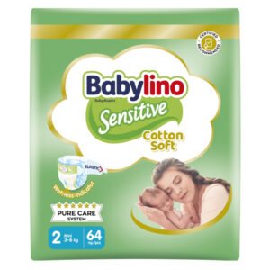 Babylino Πάνες Sensitive Cotton Soft No2 (3-6kg) 64τεμ