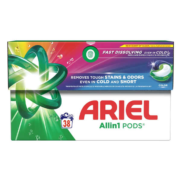 Ariel Pods Πλυντηρίου Ρούχων 38τεμ. - Color
