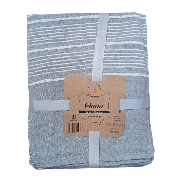 Κουβέρτα Ριχτάρι Sancho 180x300cm - 100% Βαμβάκι (Ανοιχτό Γκρι)
