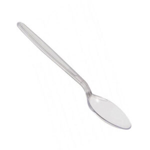 Lux Plast Κουτάλια Γλυκού Διαφανή 100τεμ. 12cm (Επαναχρησιμοποιούμενα)