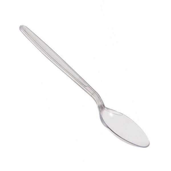 Lux Plast Κουτάλια Γλυκού Διαφανή 100τεμ. 12cm (Επαναχρησιμοποιούμενα)