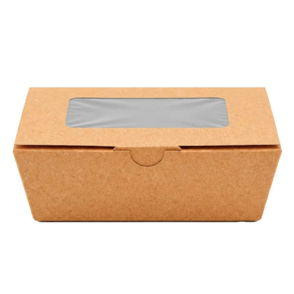 Kraft Box Με Παράθυρο Small (16x12x5) - 35τεμ.
