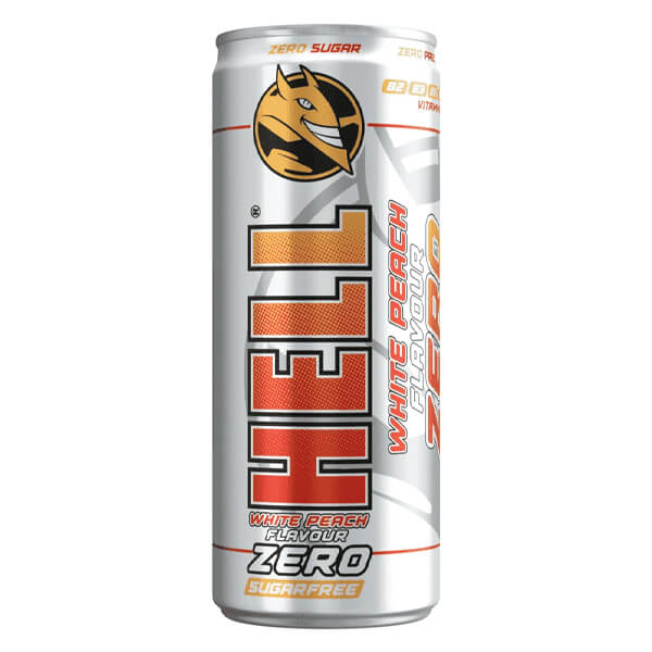 Hell Energy Drink 250ml Zero-White Peach