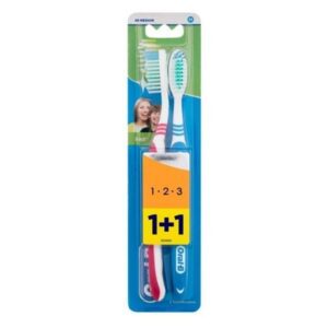 Oral-B Οδοντόβουρτσες 1-2-3 (2τμχ) - Μέτρια