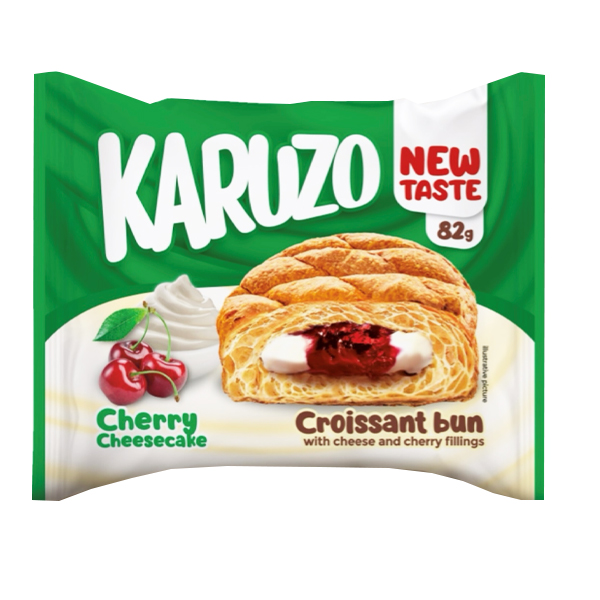 KaruZo Κρουασάν Bun 82gr (Cheesecake Κεράσι)