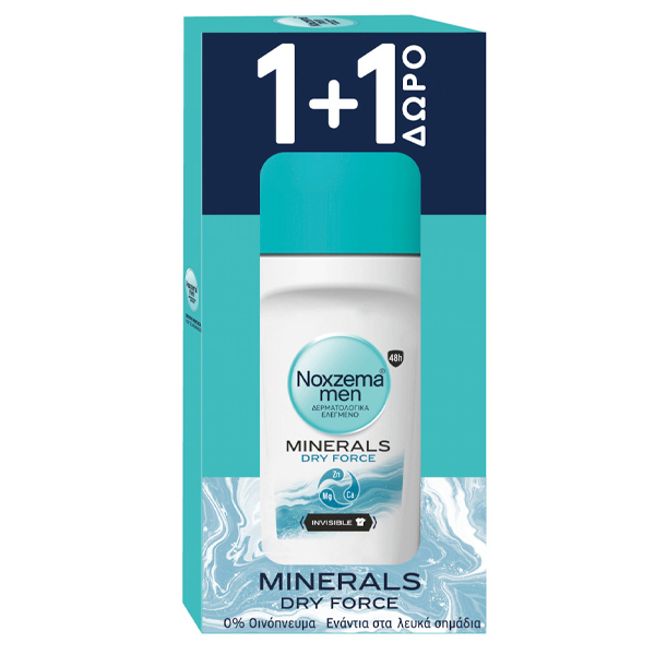 Noxzema Roll-On 50ml (Minerals Dry Force) 1+1 Δώρο
