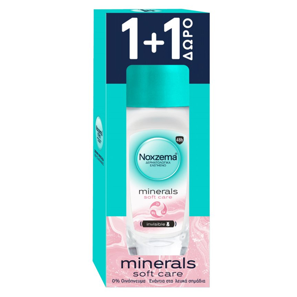 Noxzema Roll-On 50ml (Minerals Soft Care) 1+1 Δώρο