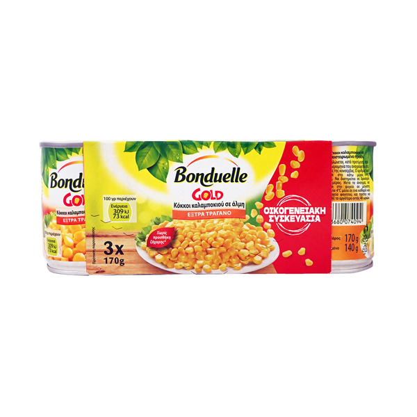 Bonduelle Καλαμπόκι Gold 170gr (3τμχ) Family Pack