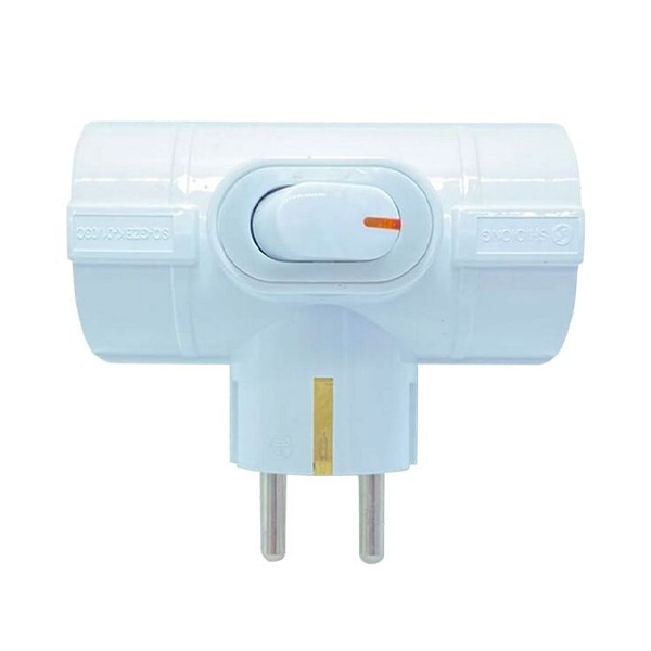 Adaptor Ασφαλείας R.D.P. Από Σούκο Σε Τρία Σούκο + Διακόπτη Οριζόντιο (Σταυρός)
