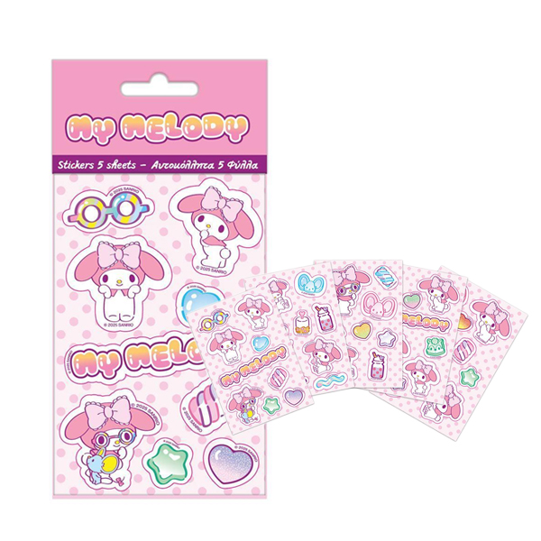 Αυτοκόλλητα My Melody 8x12 5 Φύλλα