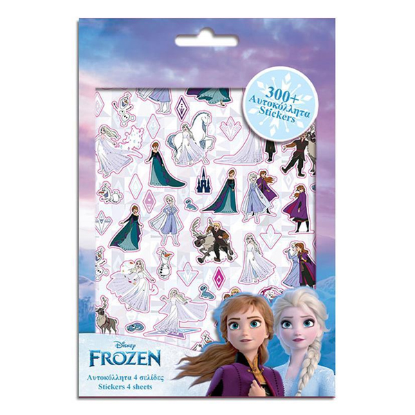 Αυτοκόλλητα Disney Frozen - Μπλοκ 300 τμχ, 14,5x21,5 εκ.