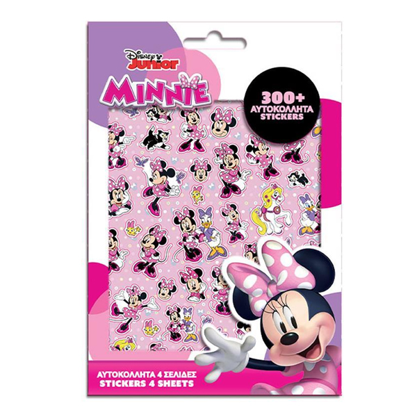 Αυτοκόλλητα Disney Minnie Mouse Μπλοκ 300 τμχ, 14,5x21,5 εκ