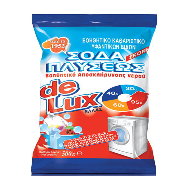 De Lux Σόδα Πλύσεως Κρυσταλλική 900gr