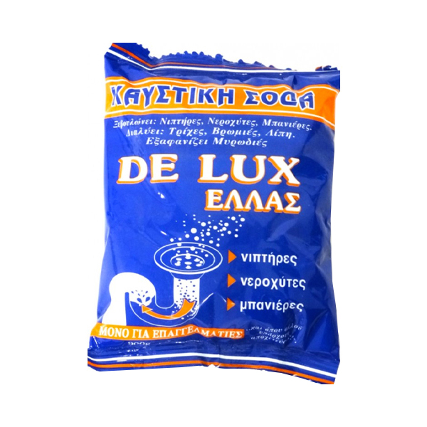 De Lux Αποφρακτικό Σωλήνα 900gr (Καυστική Σόδα)