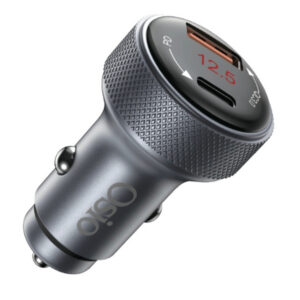 Osio Φορτιστής Αυτοκινήτου με USB-A & Type-C 38W Θύρες (Ανθράκι)