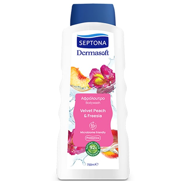 Septona Dermasoft Αφρόλουτρο Peach & Freesia 750ml