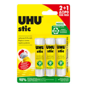 UHU Κόλλα Stic Blister 3x8.2gr