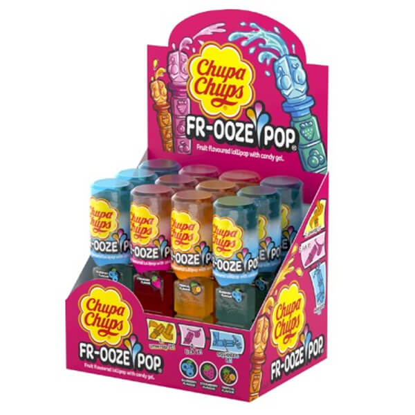 Chupa Chups Γλειφιτζούρι Fr-ooze Pop (12τεμ.) - (Strawberry, Blueberry, Cola)