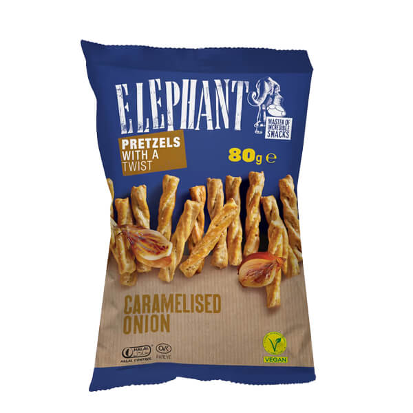 Elephant Twisted Pretzel 80gr Καραμελωμένο Κρεμμύδι