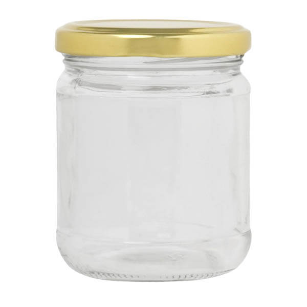 Uniglass Βάζο Με Πώμα Χρυσό 212cc (12τεμ.)