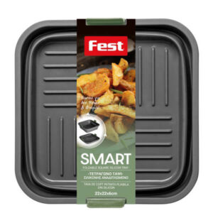 Fest Smart Τετράγωνο Ταψί Σιλικόνης Αναδιπλούμενο 22x22x6cm
