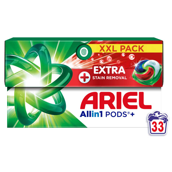 Ariel Pods Πλυντηρίου Ρούχων 33τεμ. Extra Clean