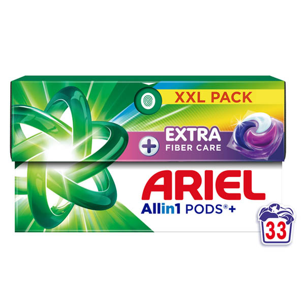 Ariel Pods Πλυντηρίου Ρούχων 33τεμ. - Fiber Care