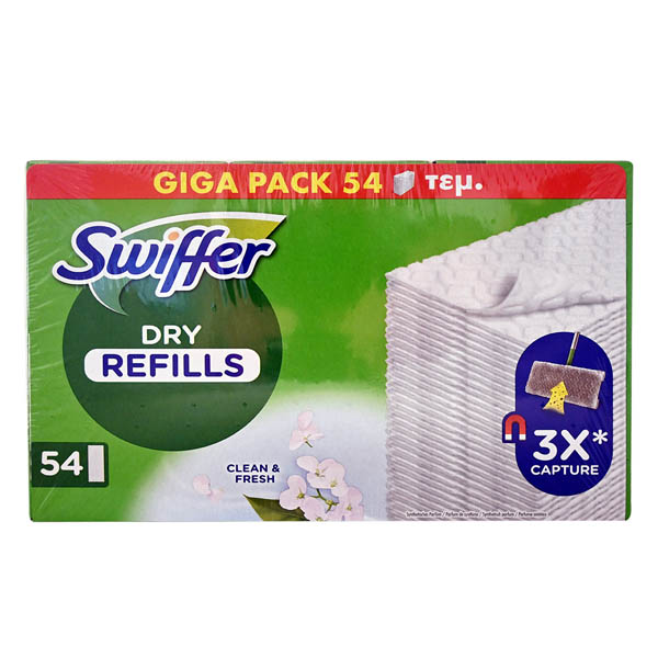 Swiffer Στεγνά Ανταλλακτικά Πανάκια 54τεμ.