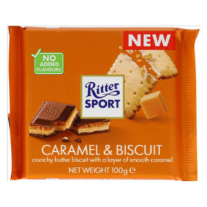Σοκολάτα Ritter Sport Γάλακτος Με Μπισκότο Και Καραμέλα 100gr