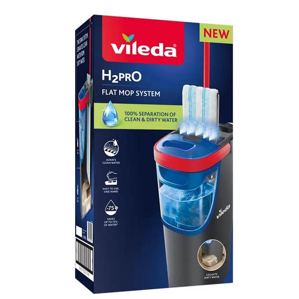 Vileda Σύστημα Καθαρισμού H2Pro Flat