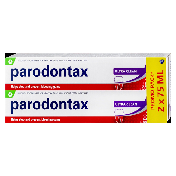 Parodontax Ultra Clean 2x75ml Οδοντόκρεμα