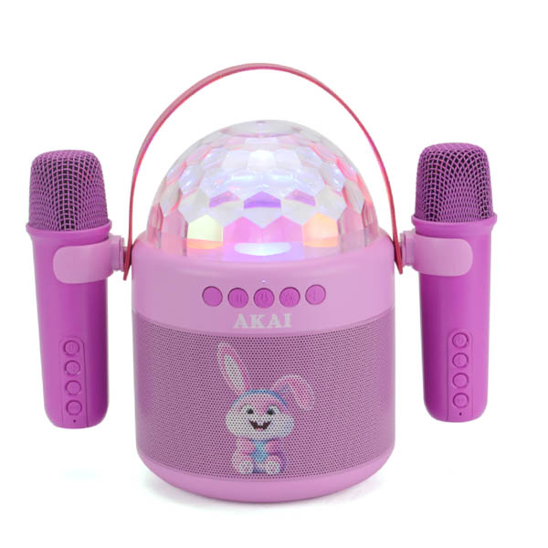 Akai Joybox Kids-Karaoke Ηχείο με 2 Ασύρματα Μικρόφωνα & RGB LED
